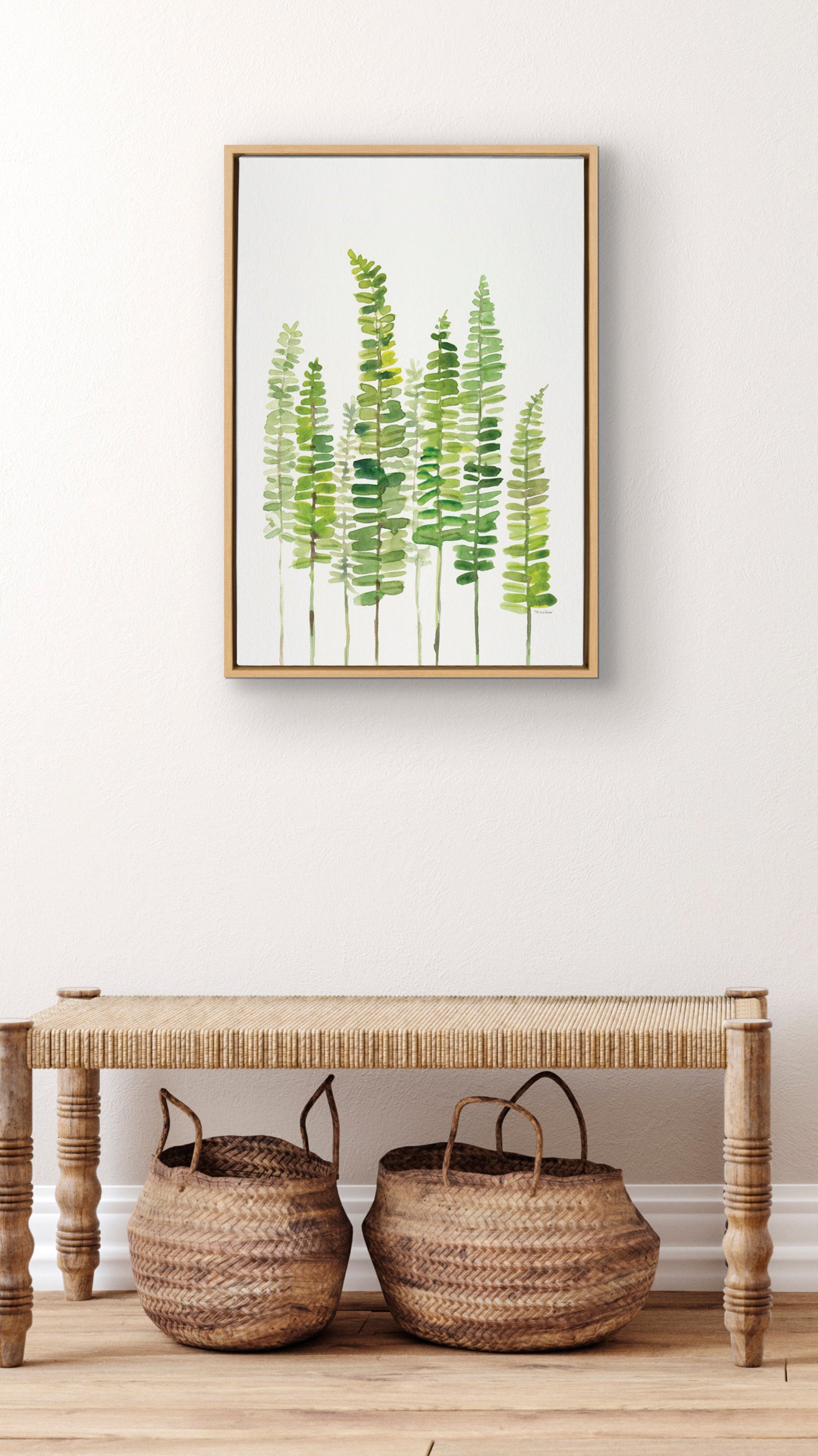 Sylvie Sword Ferns Framed Canvas by kateandlaurel - product image 12 for Resin Society
