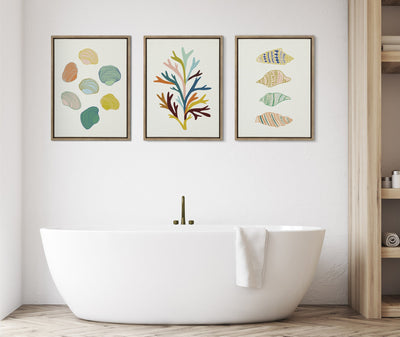 Sylvie Sea Plant Framed Canvas by kateandlaurel - product image 7 for Resin Society