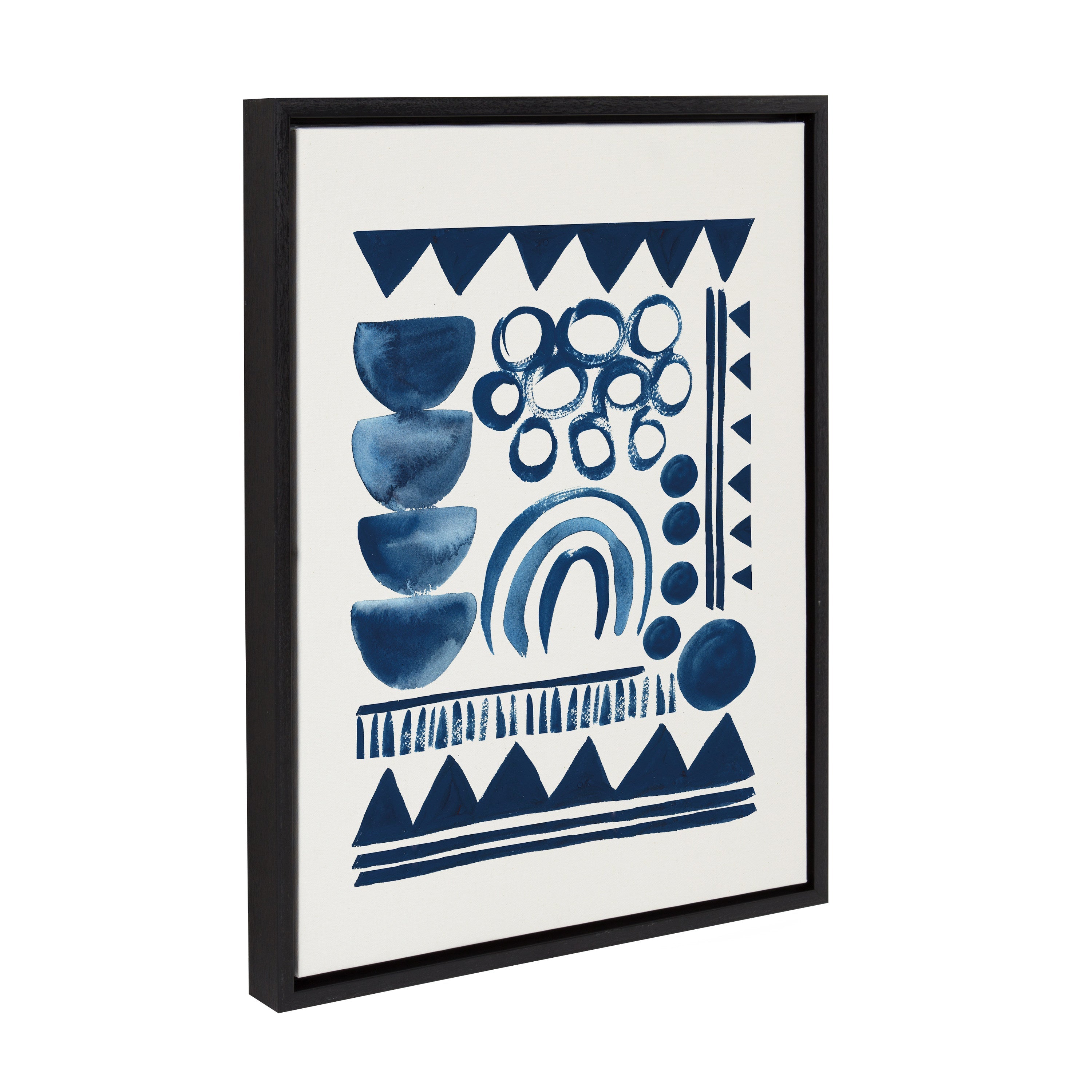 Sylvie 858 Indigo Abstract Framed Canvas by kateandlaurel - product image 9 for Resin Society