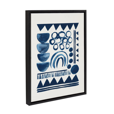 Sylvie 858 Indigo Abstract Framed Canvas by kateandlaurel - product image 9 for Resin Society