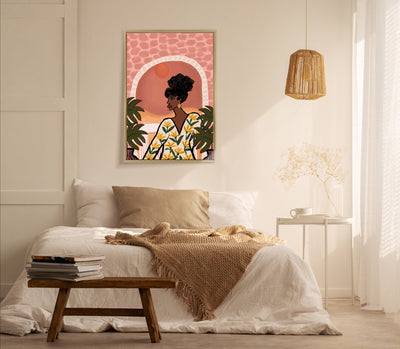 Sylvie Desert Wanderer Lady Framed Canvas by kateandlaurel - product image 12 for Resin Society