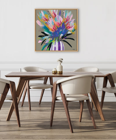 Sylvie Bright Flowers Framed Canvas by Inkheart Designs