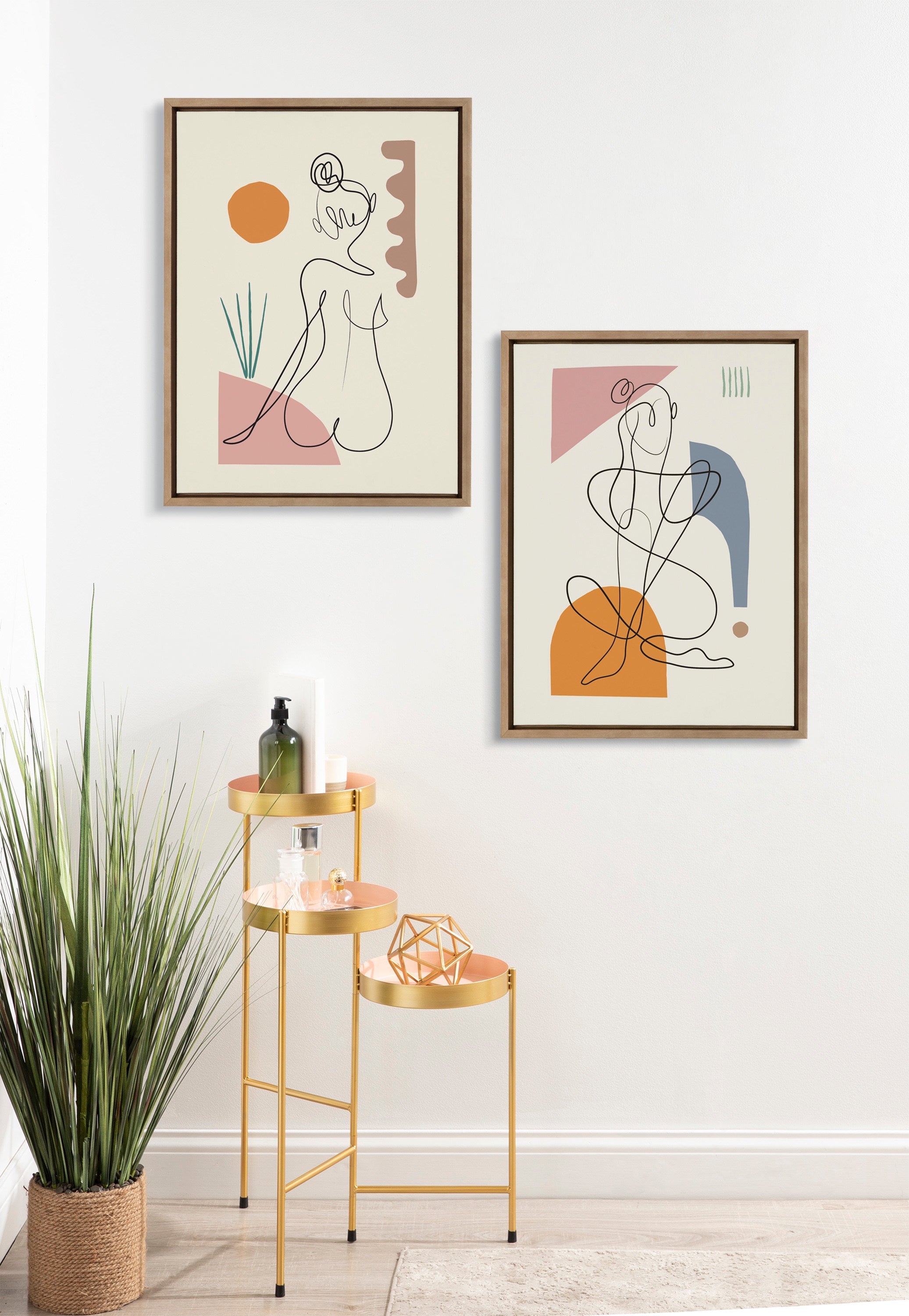 Sylvie Sunset Framed Canvas by kateandlaurel - product image 5 for Resin Society
