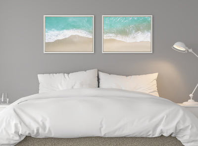 Sylvie Ocean Beach Fantasy Left and Right Framed Canvas by kateandlaurel - product image 5 for Resin Society