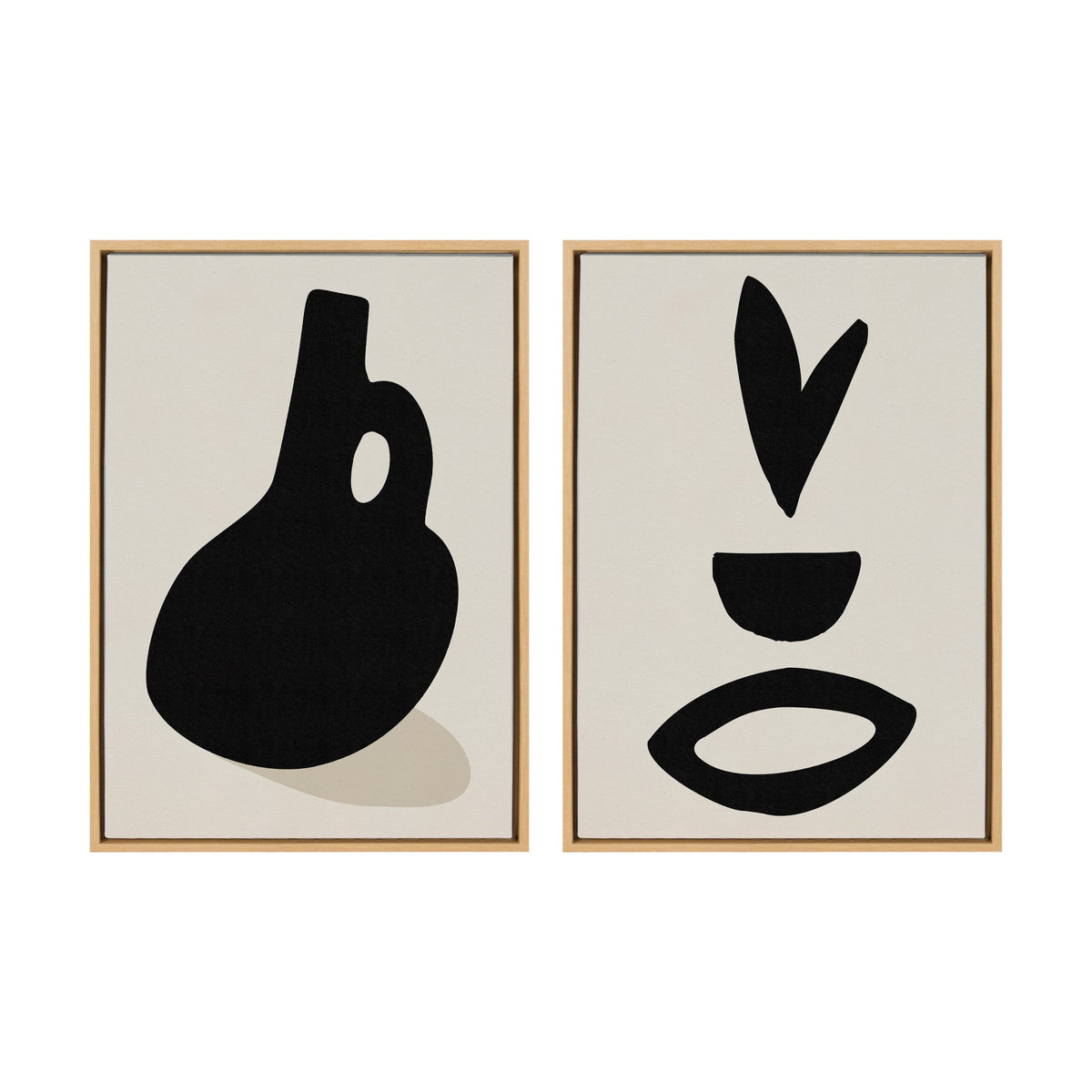 Sylvie Black Vase and Fly Away Framed Canvas by kateandlaurel - product image 2 for Resin Society