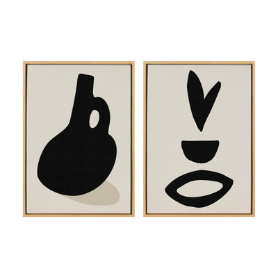 Sylvie Black Vase and Fly Away Framed Canvas by kateandlaurel - product image 2 for Resin Society