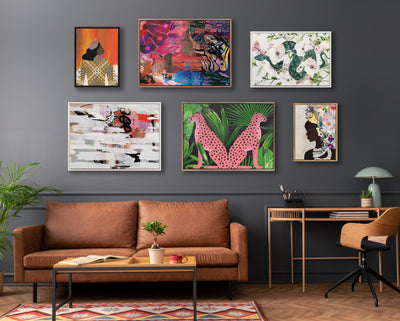 Sylvie Beaded Street Art Framed Canvas by Nikki Chu