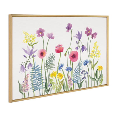 Sylvie Wildflorals Framed Canvas by kateandlaurel - product image 2 for Resin Society