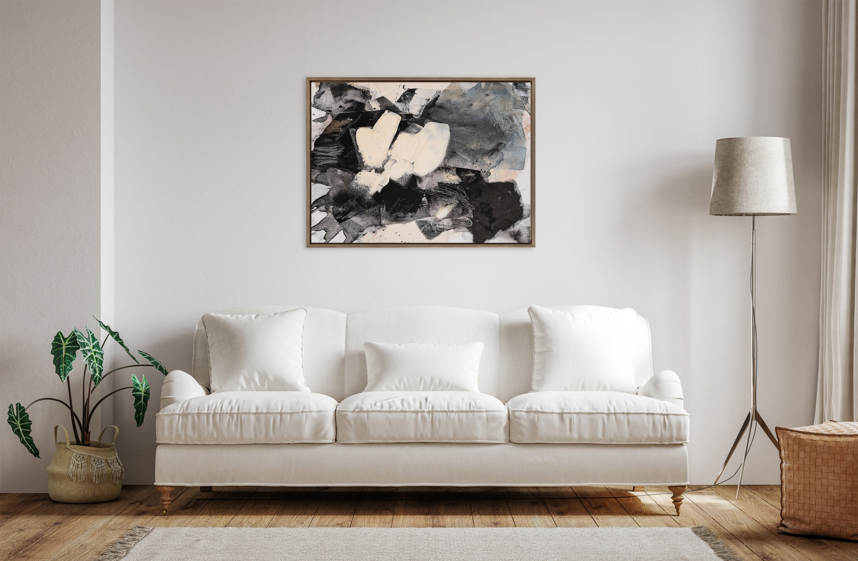 Sylvie Painted Flow III Framed Canvas by Amy Lighthall