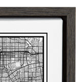Sylvie Los Angeles Modern Map Framed Canvas by kateandlaurel - product image 3 for Resin Society