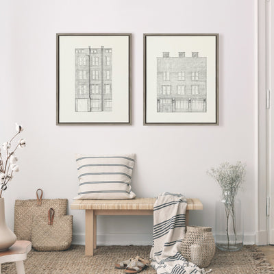 Sylvie Brick Building Façade 1 and Brick Building Façade 4 Framed by kateandlaurel - product image 7 for Resin Society