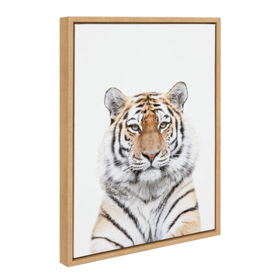Sylvie Tiger Portrait Framed Canvas by Amy Peterson Art Studio