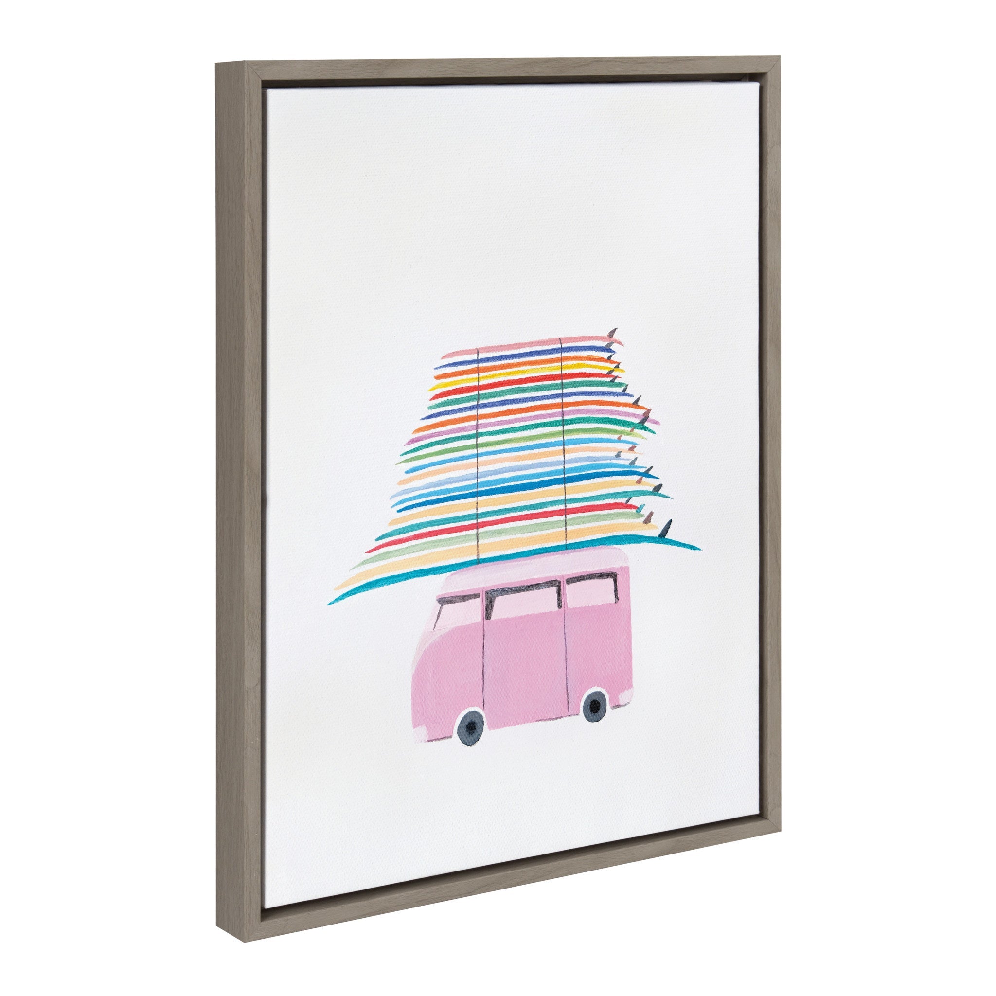 Sylvie Beachbound and Down Framed Canvas by Rachel Bolgov by kateandlaurel - product image 2 for Resin Society