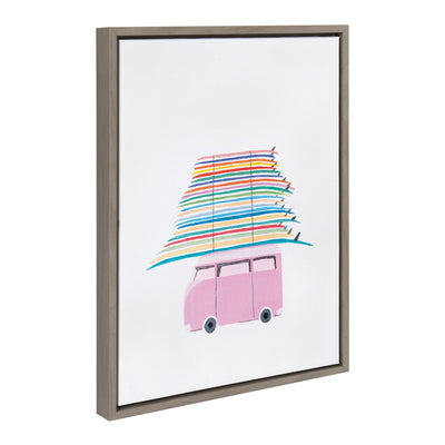 Sylvie Beachbound and Down Framed Canvas by Rachel Bolgov by kateandlaurel - product image 2 for Resin Society