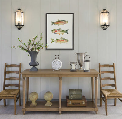 Sylvie Rainbow Trout Framed Canvas by Cathy Zhang by kateandlaurel - product image 6 for Resin Society