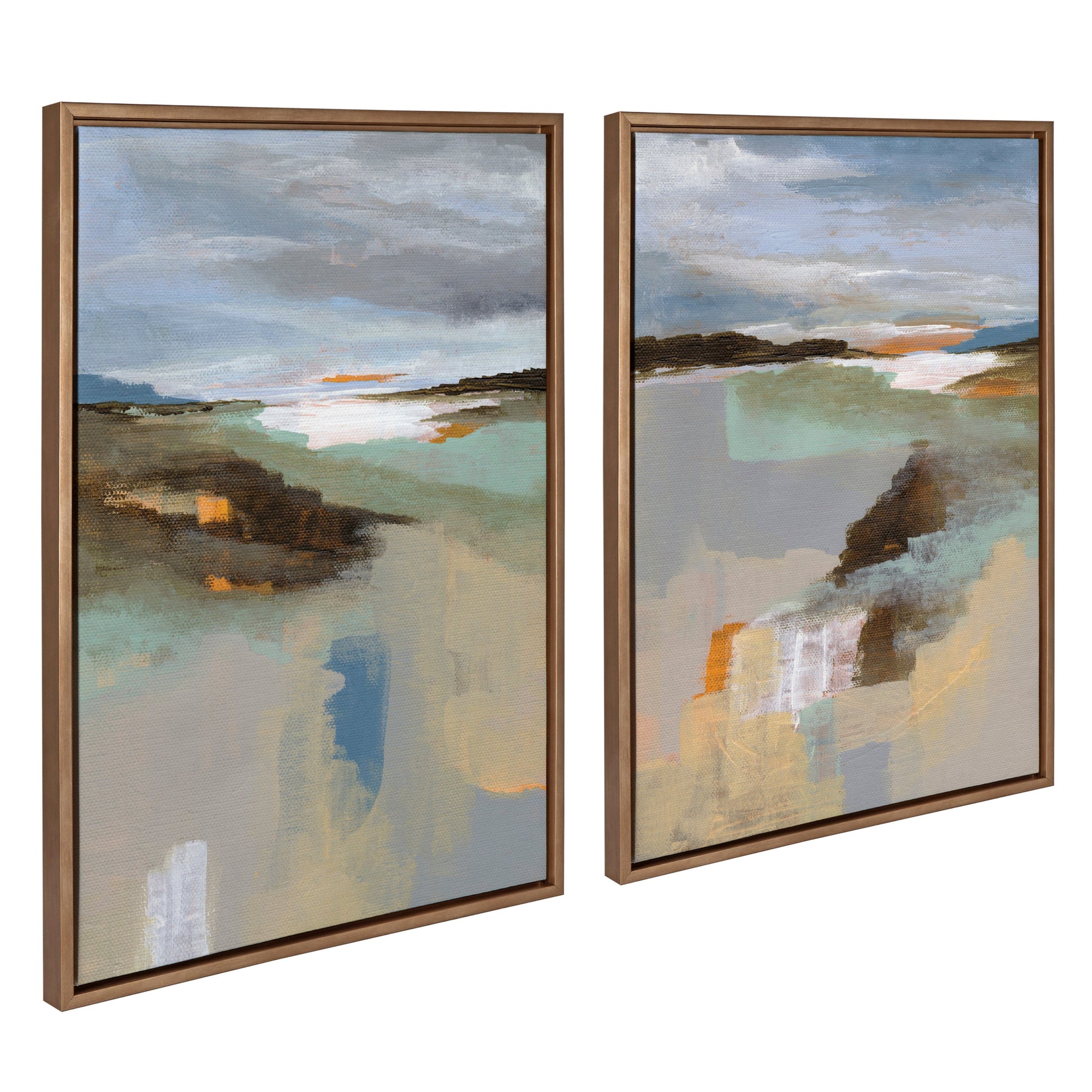 Sylvie Big Sur I and II Framed Canvas Art Set by Nikita Jariwala