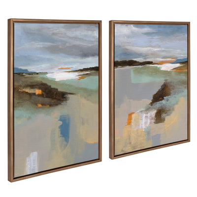 Sylvie Big Sur I and II Framed Canvas Art Set by Nikita Jariwala