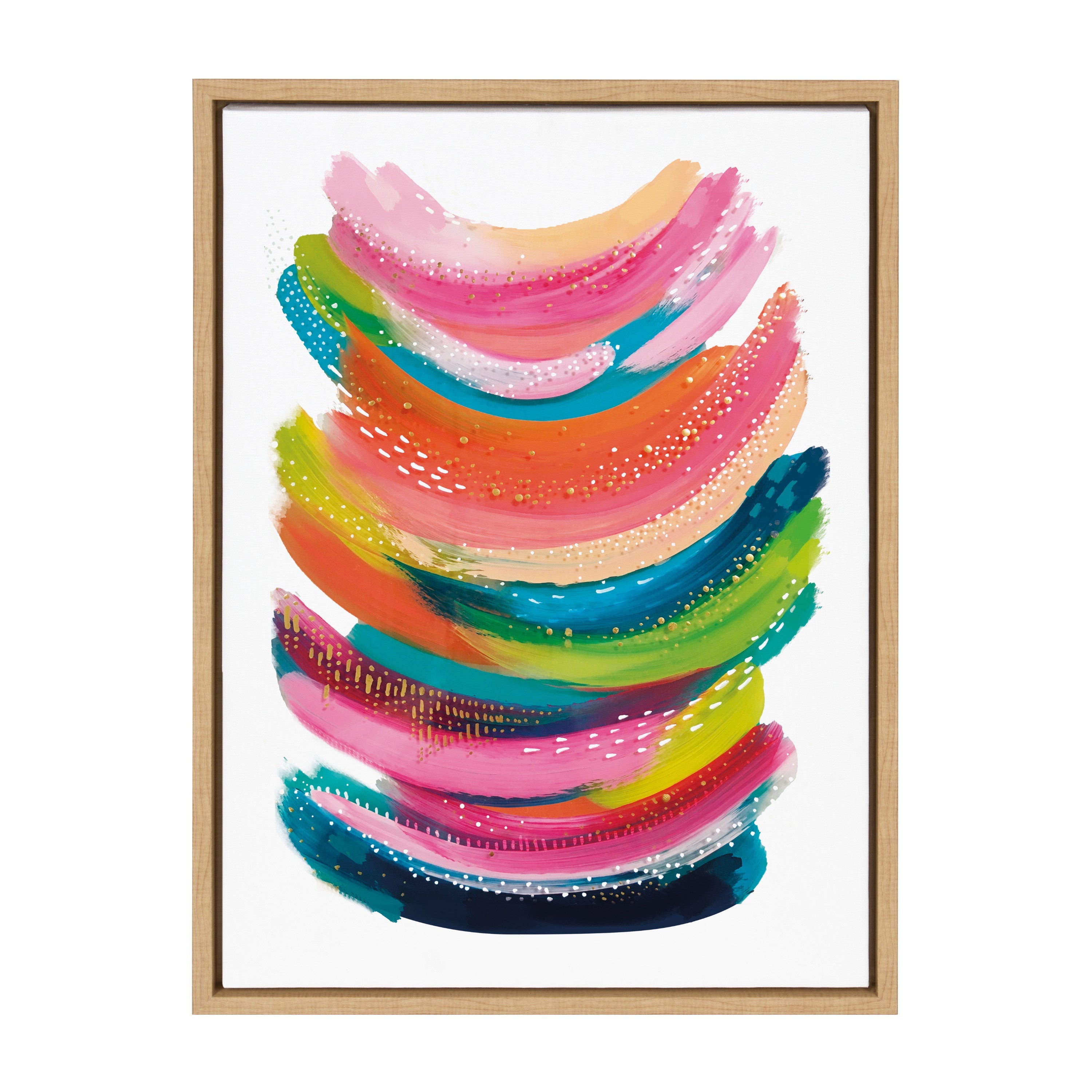 Sylvie Bright Abstract Framed Canvas