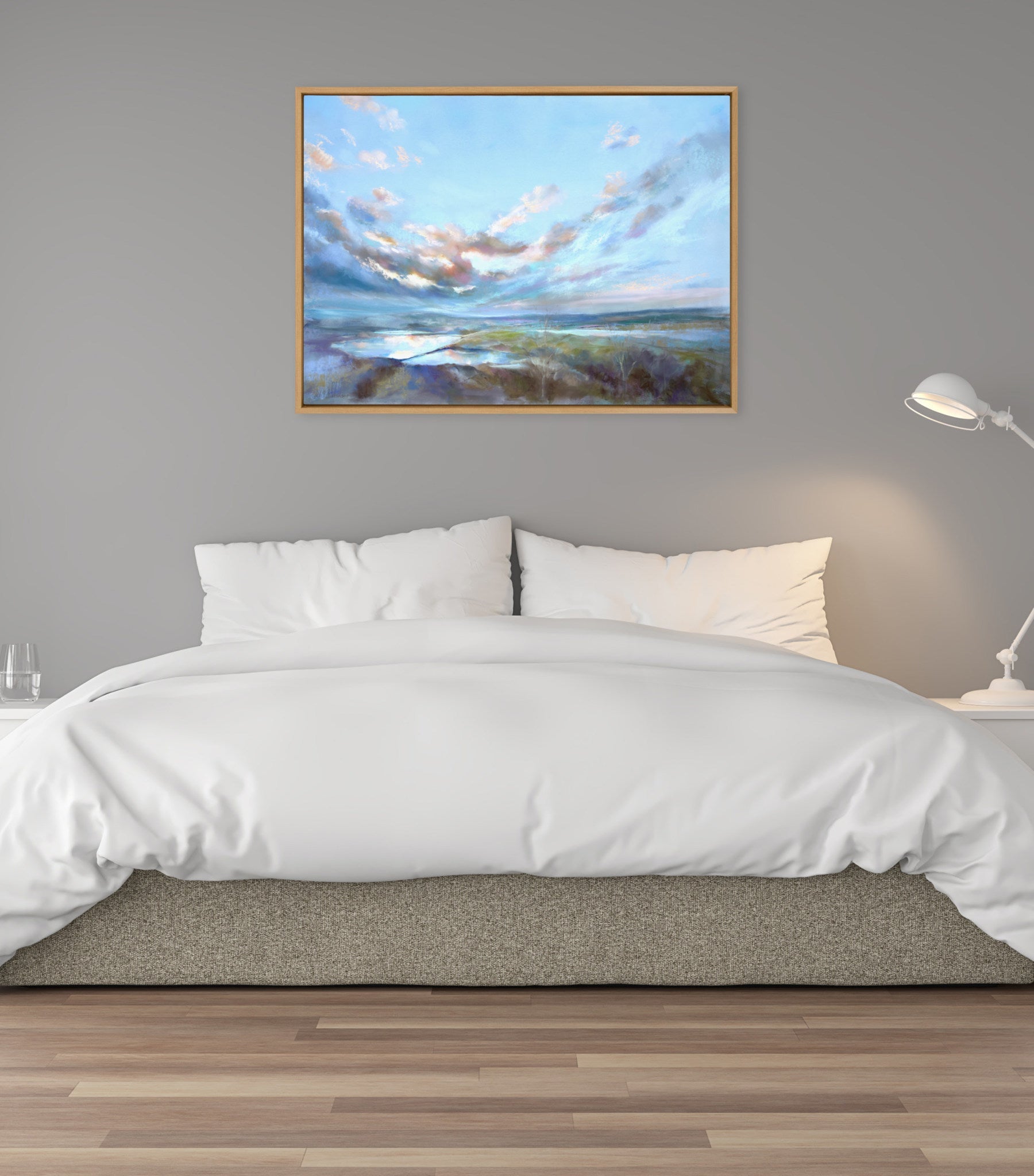 Sylvie Looking West Fairburn Ings Framed Canvas by Nel Whatmore