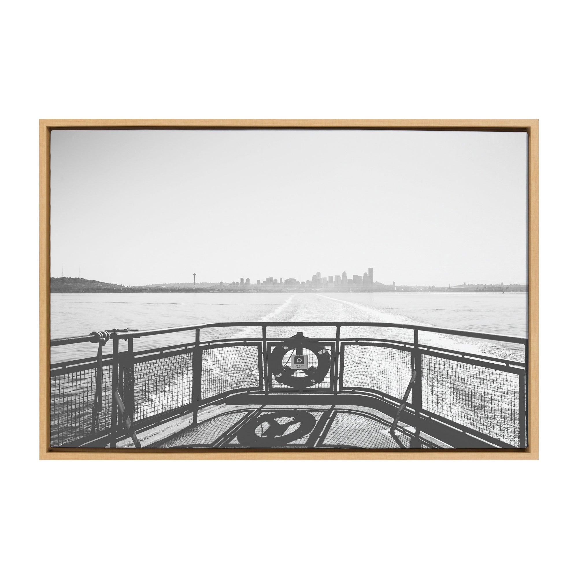 Sylvie Morning Ferry Framed Canvas by kateandlaurel - product image 8 for Resin Society