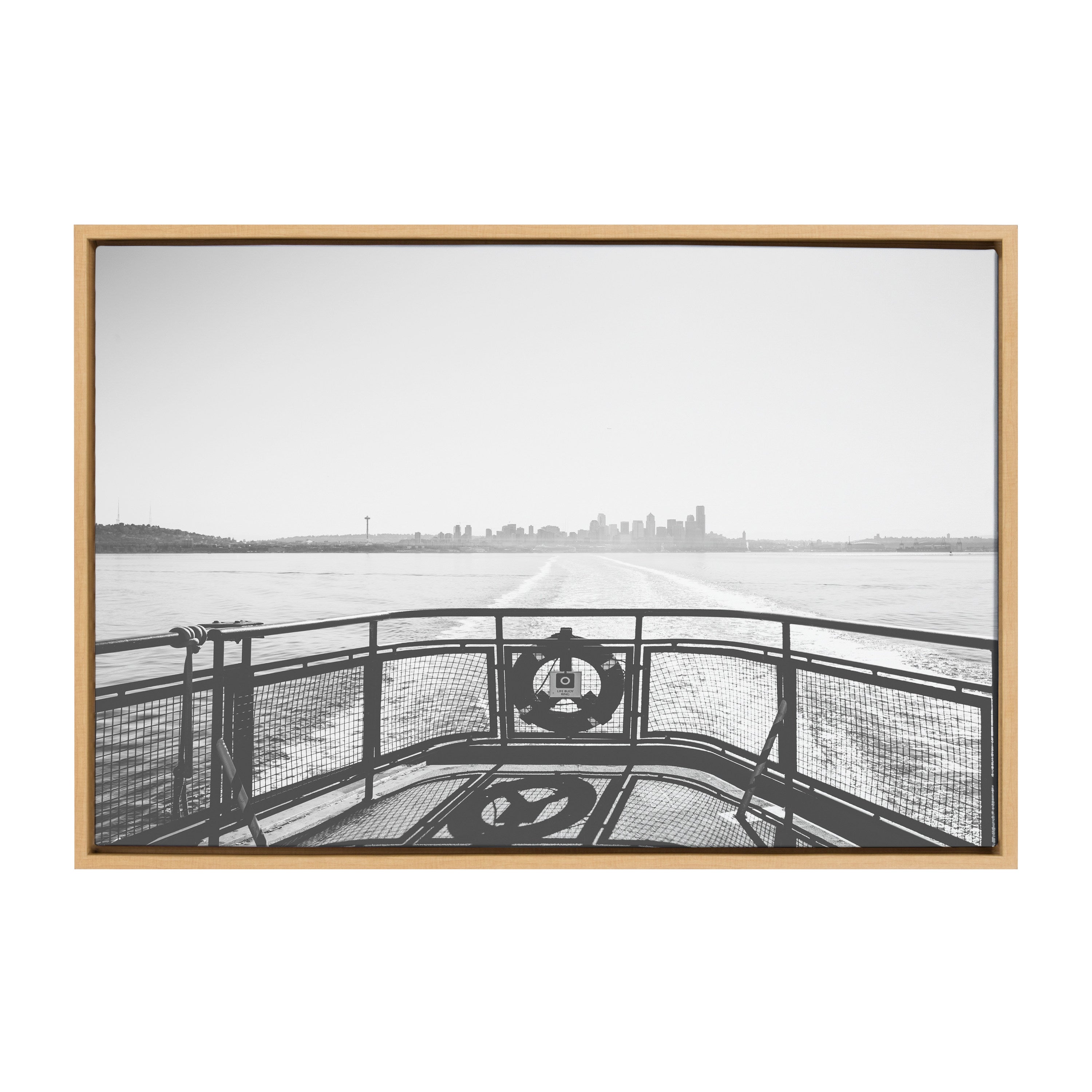 Sylvie Morning Ferry Framed Canvas by kateandlaurel - product image 8 for Resin Society