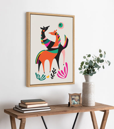 Sylvie Dancing Horses Framed Canvas by Rachel Lee of My Dream Wall by kateandlaurel - product image 7 for Resin Society