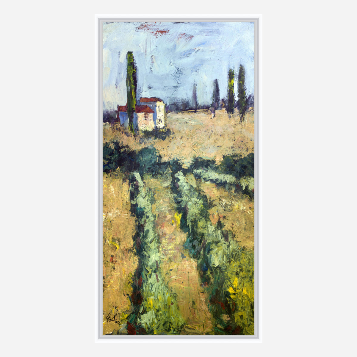 Tuscan Vineyard Artist Enhanced Canvas Print by John Beard Collection - product image 6 for Resin Society