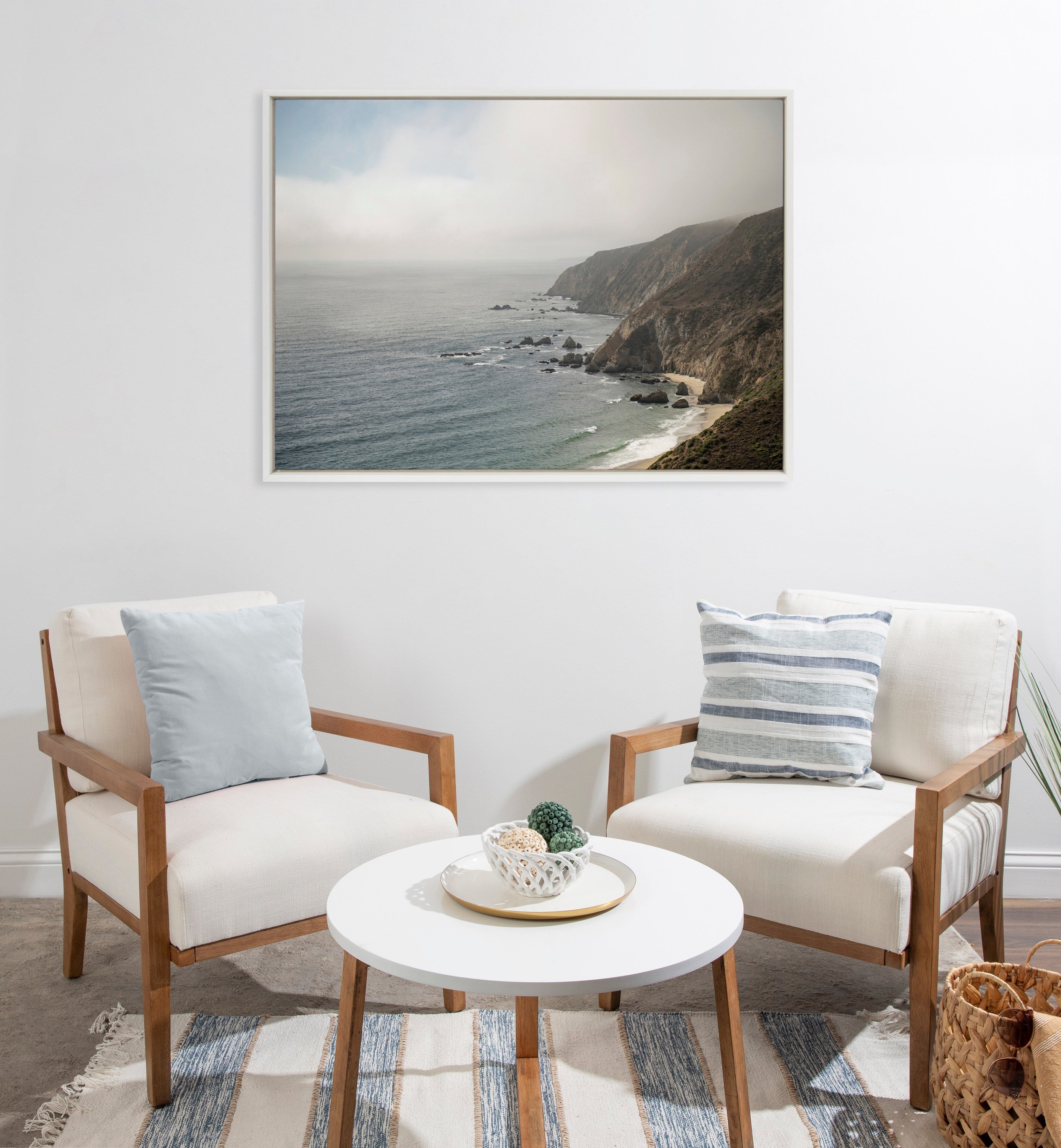 Sylvie Wild Coast No 2 Framed Canvas by kateandlaurel - product image 4 for Resin Society