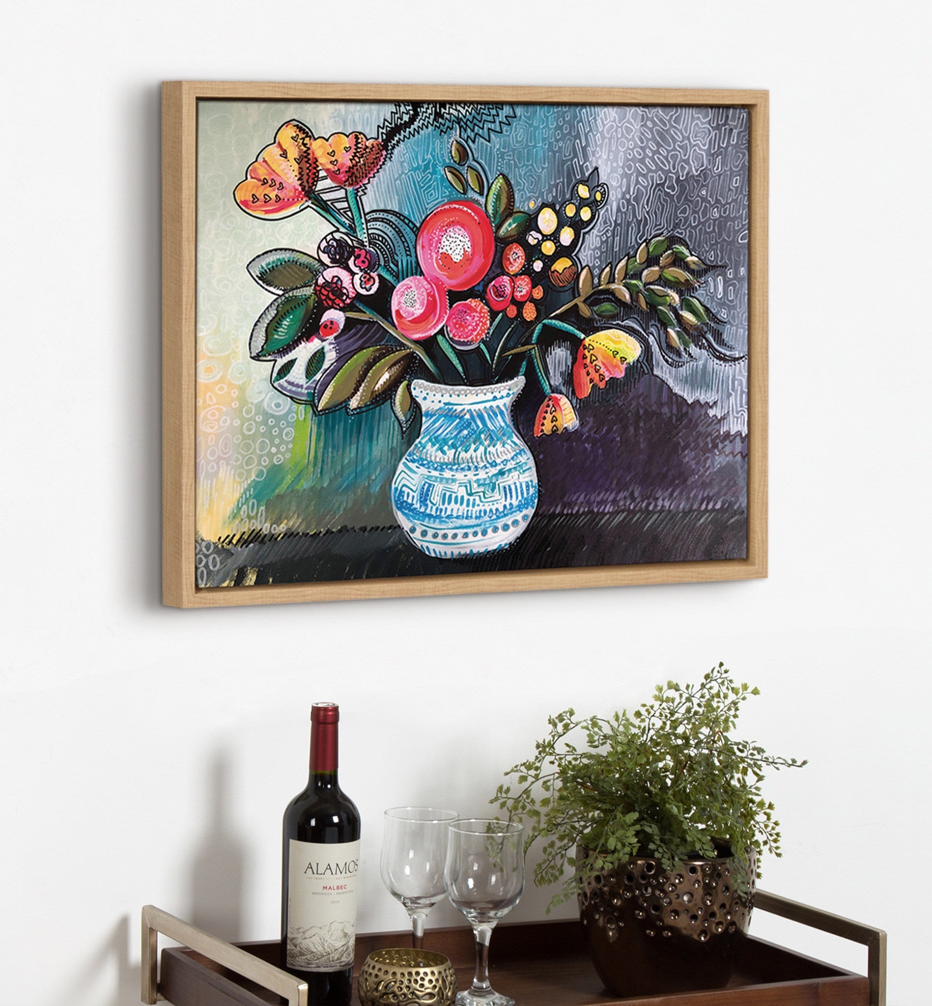 Sylvie Whimsy Still Life Framed Canvas by kateandlaurel - product image 8 for Resin Society