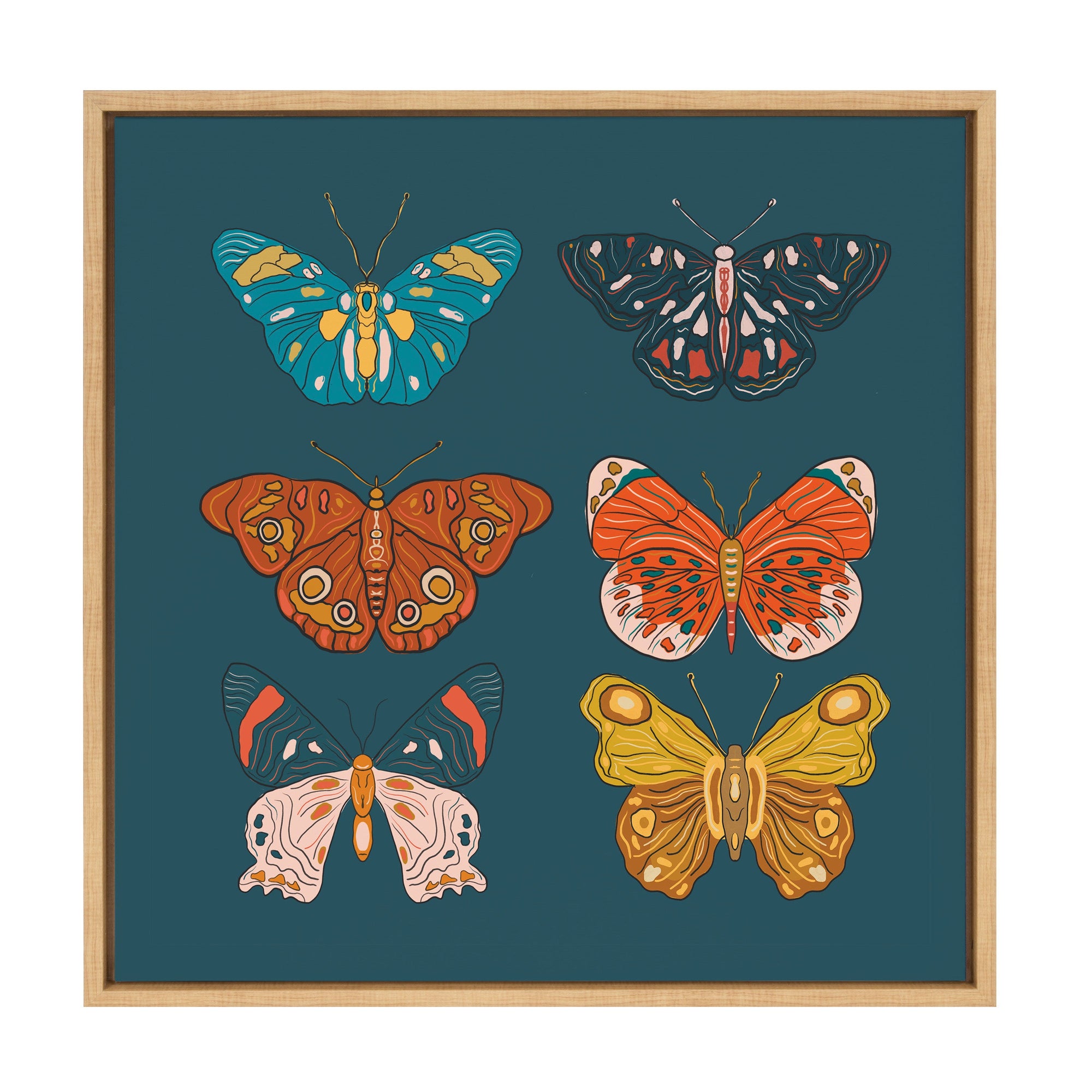 Sylvie Free Wings Framed Canvas by kateandlaurel - main product image for Resin Society