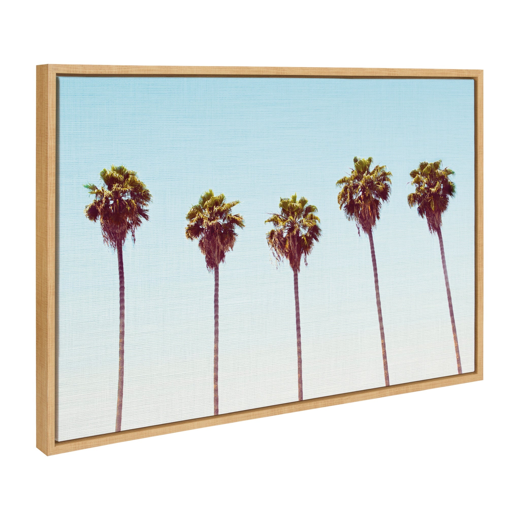 Sylvie Five Palms Framed Canvas by Simon Te by kateandlaurel - product image 2 for Resin Society