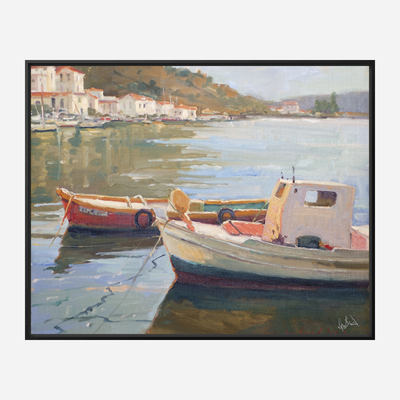 Two Boats Artist Enhanced Canvas Print by John Beard Collection - product image 5 for Resin Society