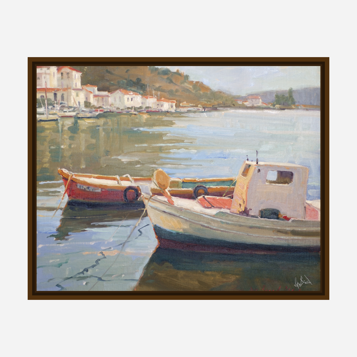 Two Boats Artist Enhanced Canvas Print by John Beard Collection - product image 7 for Resin Society
