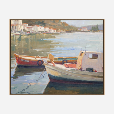 Two Boats Artist Enhanced Canvas Print by John Beard Collection - product image 8 for Resin Society