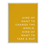 Sylvie Change the World Nap Framed Canvas by kateandlaurel - product image 10 for Resin Society