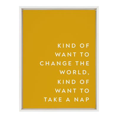 Sylvie Change the World Nap Framed Canvas by kateandlaurel - product image 10 for Resin Society