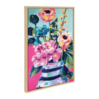 Sylvie Miss Mabel's Summer Bouquet Framed Canvas by Rachel Christopoulos by kateandlaurel - product image 2 for Resin Society