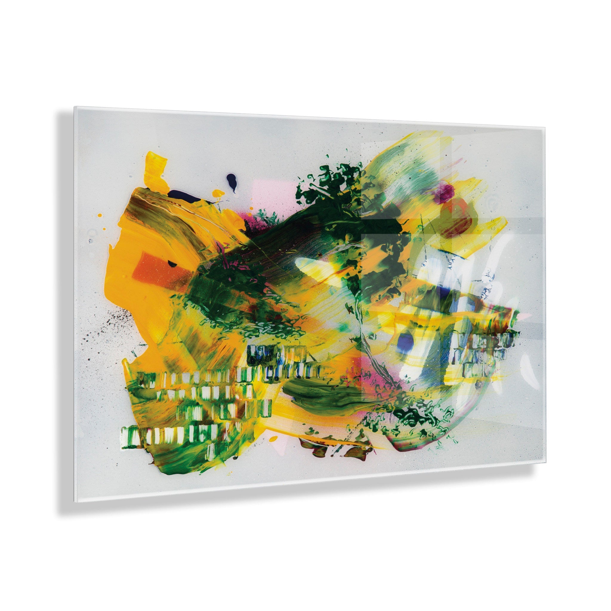 Garden of a Split Second Painting Floating Acrylic Art by kateandlaurel - main product image for Resin Society