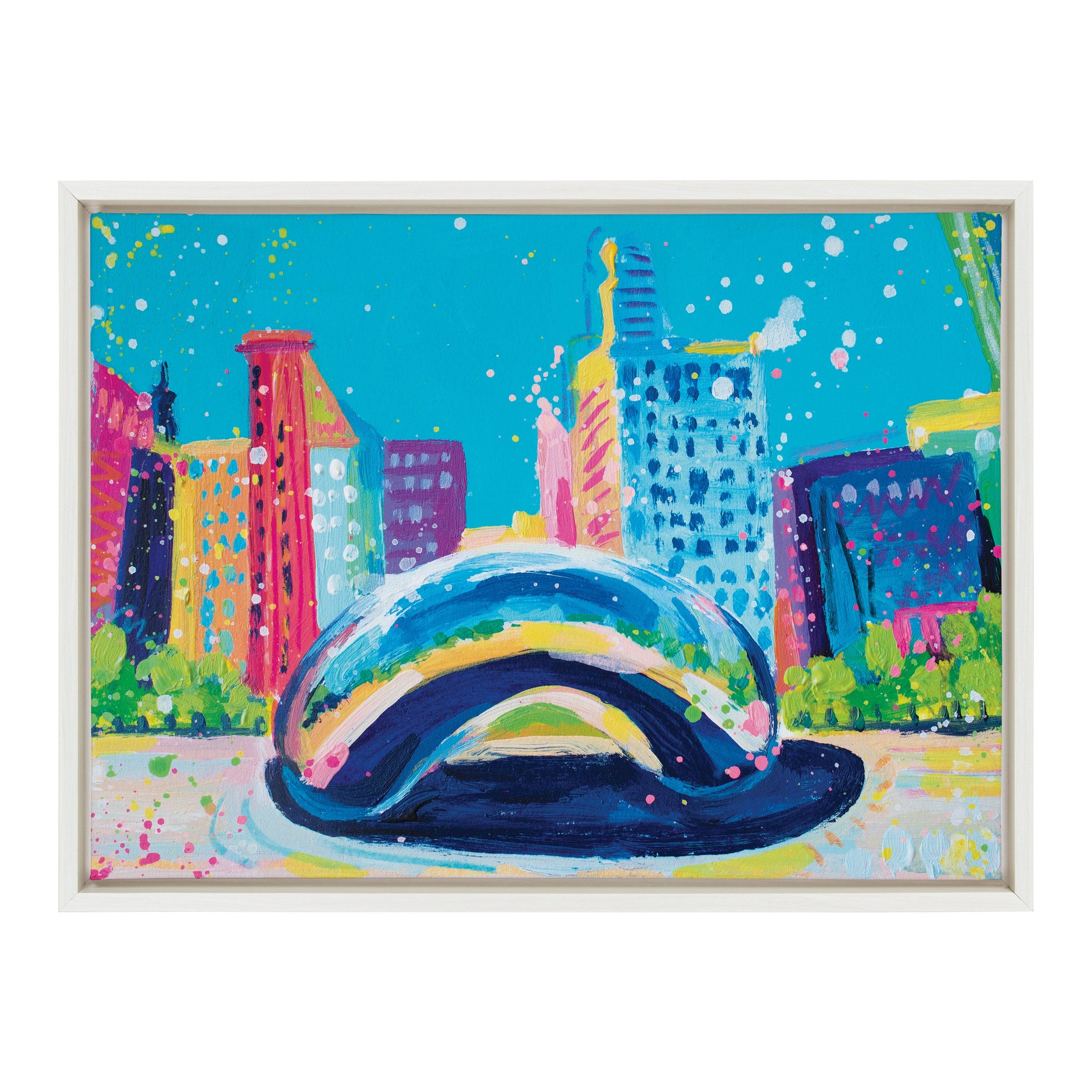 Sylvie Chicago Bean Study No 2 Framed Canvas by Rachel Christopoulos by kateandlaurel - product image 7 for Resin Society