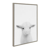 Sylvie Baby Goat Framed Canvas by Simon Te Tai