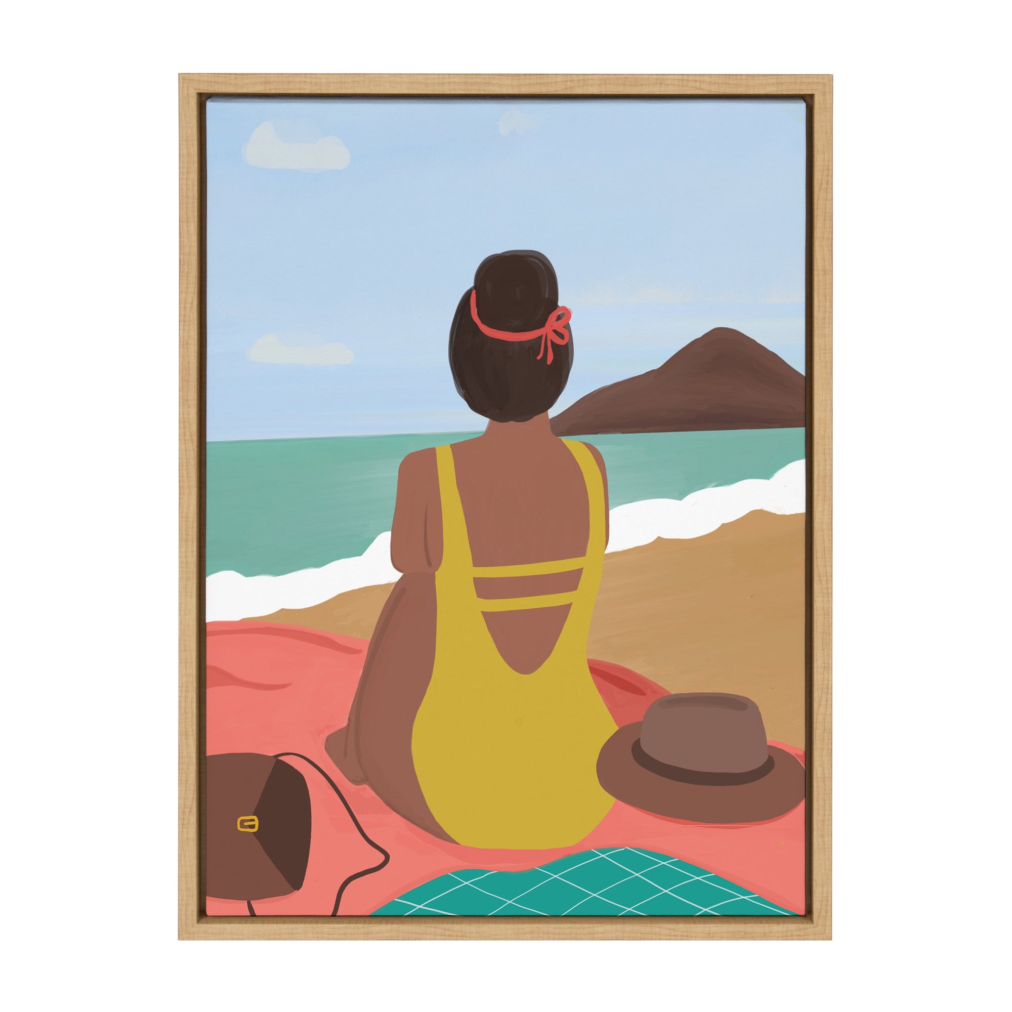 Sylvie Beach Solo Framed Canvas by kateandlaurel - product image 10 for Resin Society