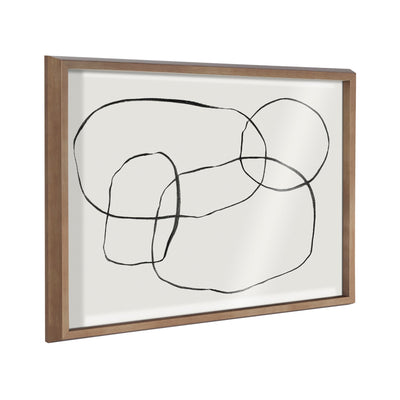 Blake 871 Modern Circles Framed Printed Glass by Teju Reval of by kateandlaurel - main product image for Resin Society