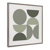 Sylvie Bold Vintage Geometric Nourishing Greens Framed Canvas by kateandlaurel - main product image for Resin Society