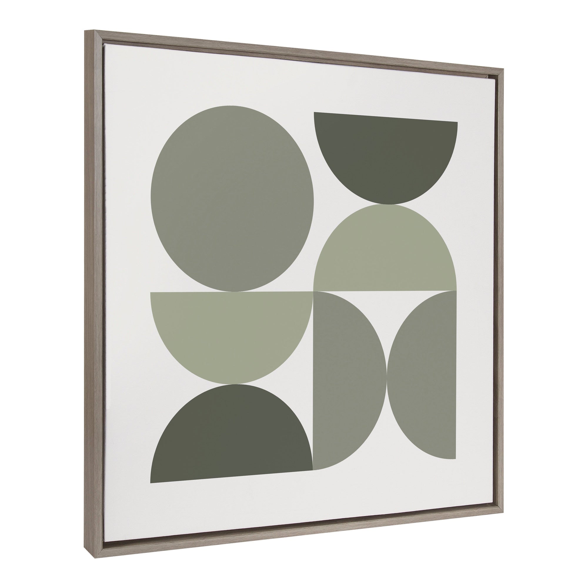 Sylvie Bold Vintage Geometric Nourishing Greens Framed Canvas by kateandlaurel - product image 7 for Resin Society