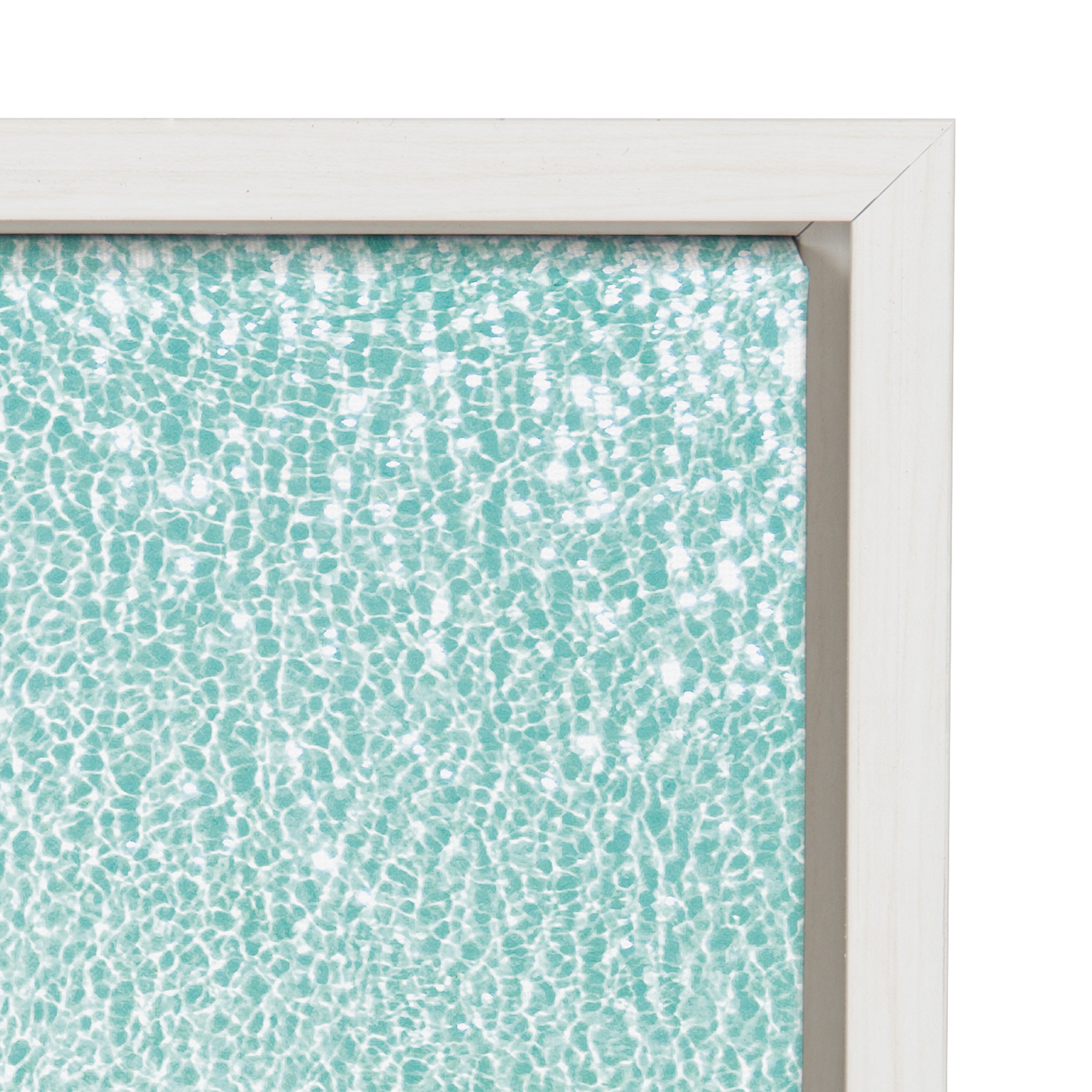 Sylvie Turquoise Beach from Above Framed Canvas by kateandlaurel - product image 20 for Resin Society