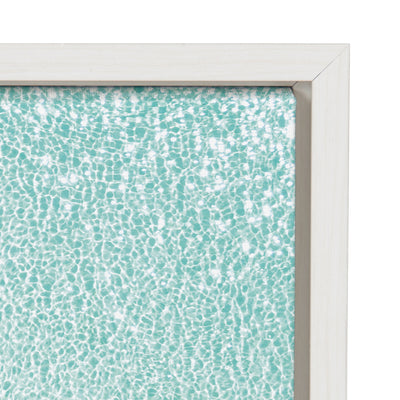 Sylvie Turquoise Beach from Above Framed Canvas by kateandlaurel - product image 20 for Resin Society