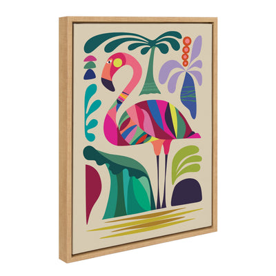 Sylvie MCM Flamingo Framed Canvas by Rachel Lee