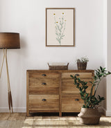 Sylvie Delicate Illustrated White Wildflowers Framed Canvas by kateandlaurel - product image 5 for Resin Society