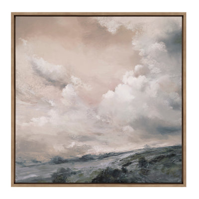 Sylvie When the North Wind Blows - Sepia Framed Canvas by Nel Whatmore