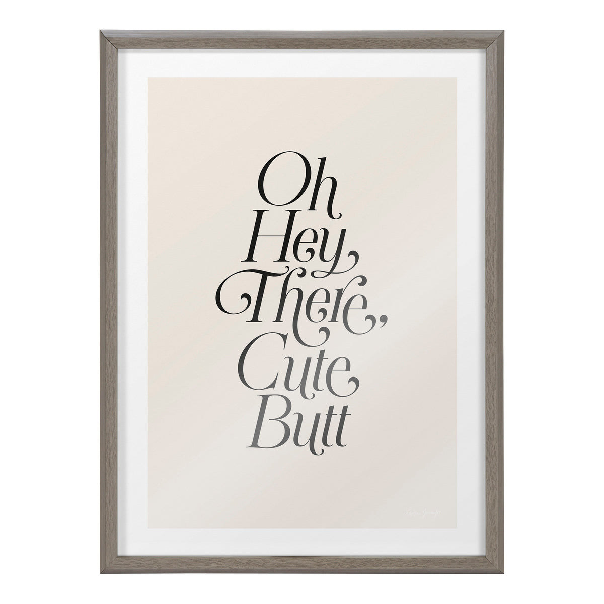 Blake Nice Butt Framed Printed Glass by kateandlaurel - product image 2 for Resin Society